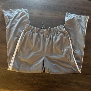 Y2K NIKE Grey & White Basketball Warm Up Pants X Size : XL